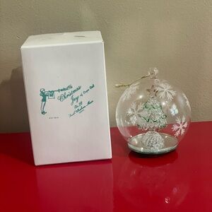 Handspun glass Christmas tree ornament